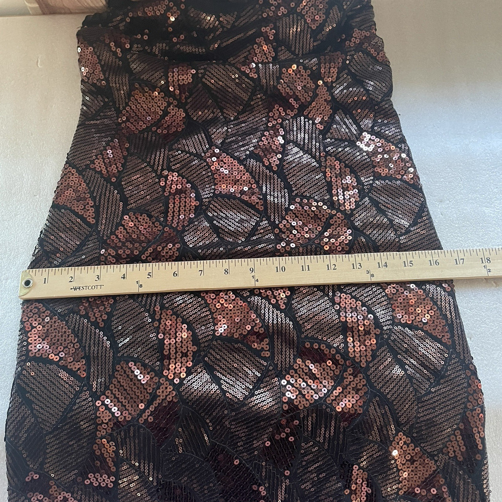 Chelsea Violet Sequin Dress Women Small Brown Sleeveless Racerback Festive Party - Picture 9 of 11